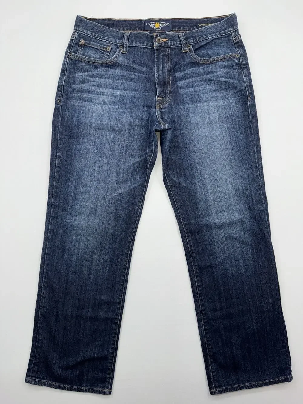 Lucky Brand 361 Vintage Straight Jeans Men's 33x30 Medium Dark Wash Baggy Y2K